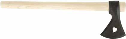 Large Heart Tomahawk,
4" cutting edge, 4140 alloy steel,
18" tapered hickory handle,
made in the U.S.A.